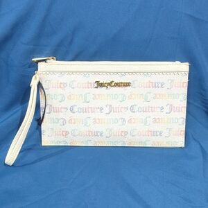 Juicy Couture Cream Clutch with Monogram Design